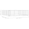 Outdoor Dog Kennel Galvanized Steel 299.2"x299.2"x72.8"