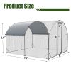 Large metal chicken coop upgrade three support steel wire impregnated plastic net cage, Oxford cloth silver plated waterproof UV protection